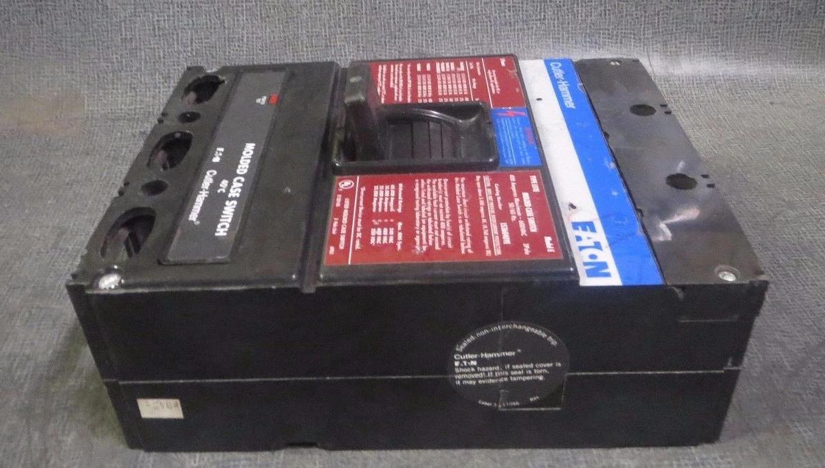 Used 400 AMP CUTLER HAMMER MOLDED CASE SWITCH 600 VAC 3 POLE MODEL: LS36040YE