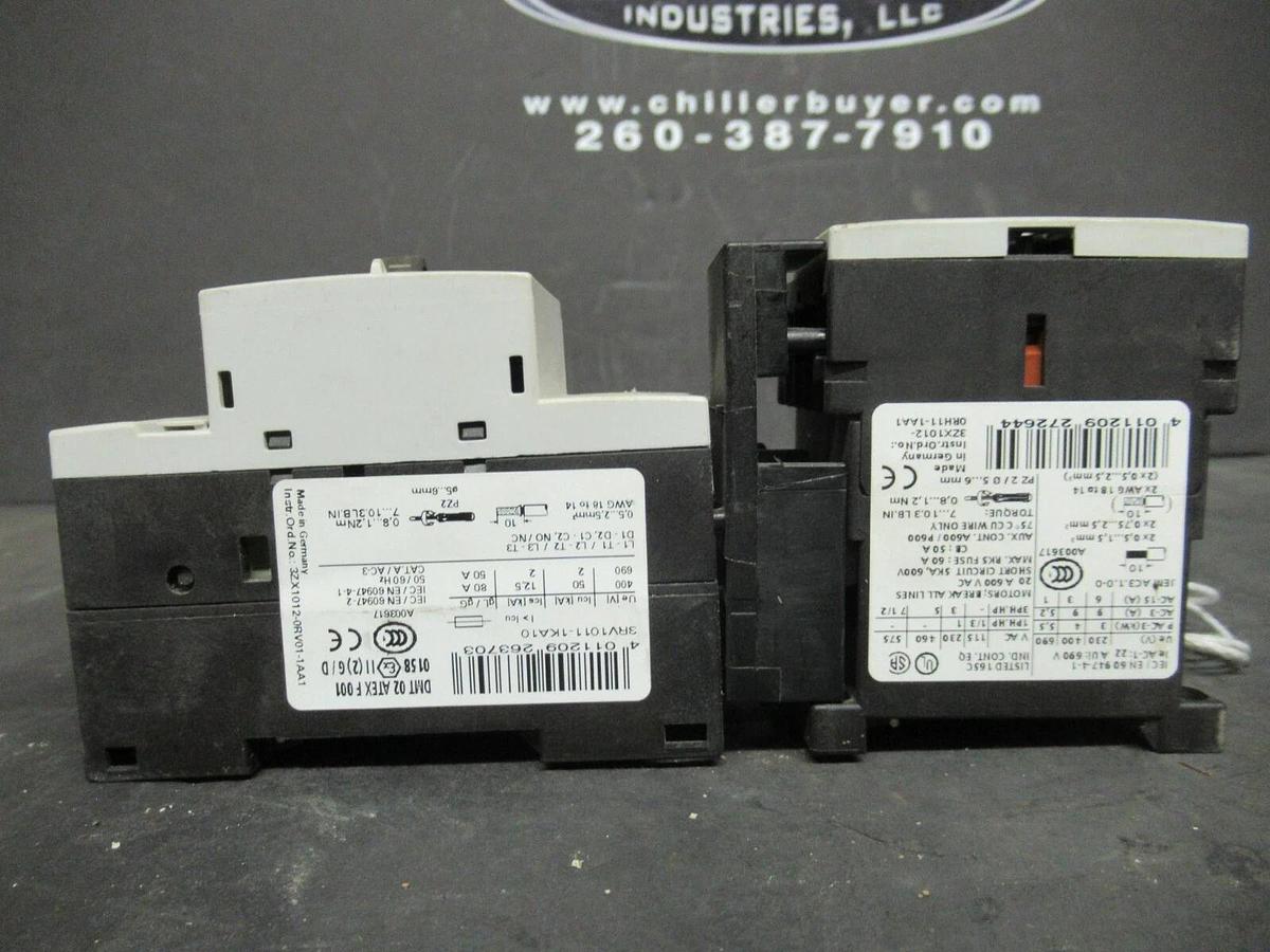 Used SIEMENS MANUAL MOTOR START 3RV1021-1KA10 600 VAC 12 AMP 10 HP