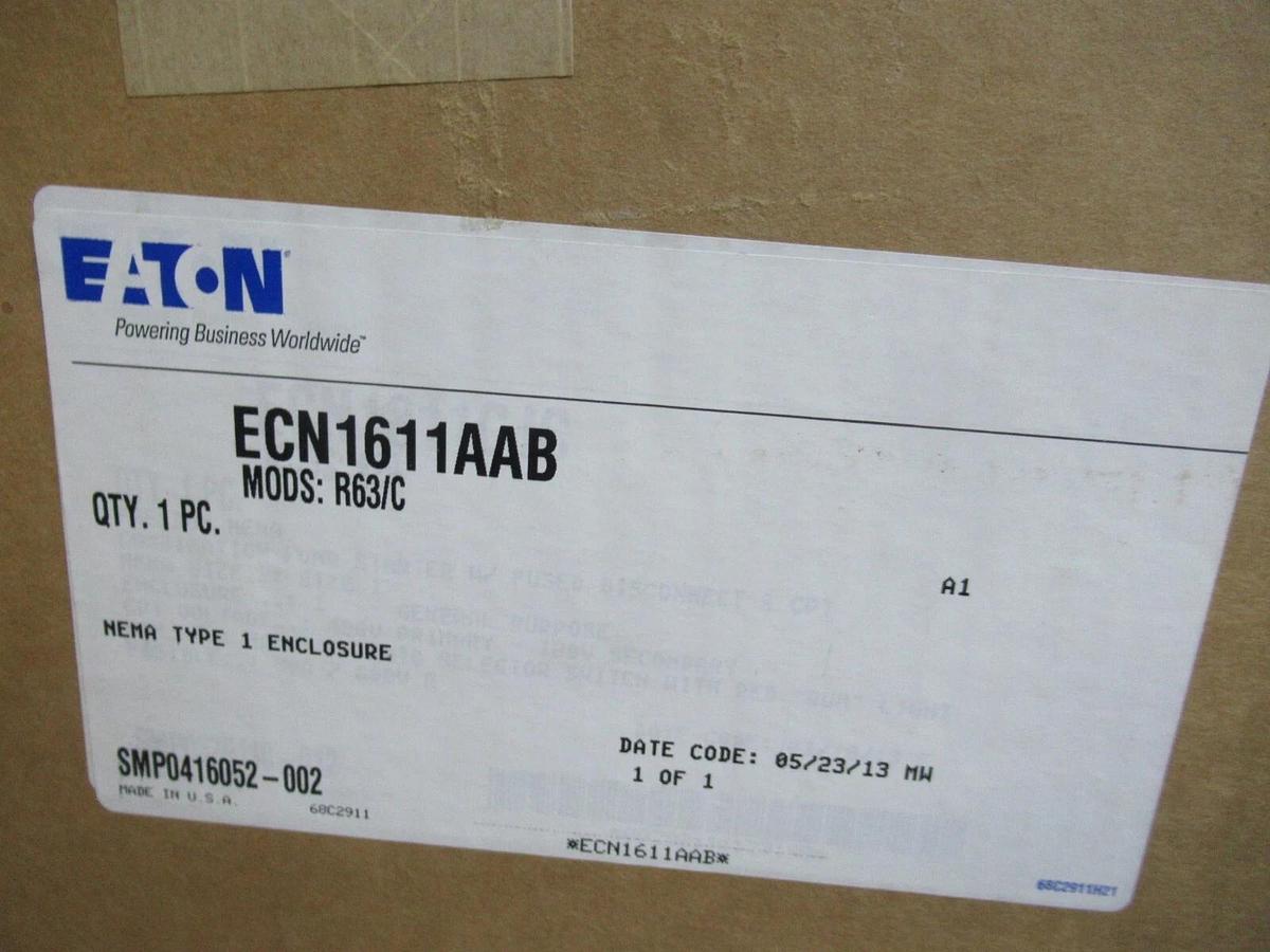 NEW SURPLUS EATON COMBINATION STARTER ECN1611AAB SIZE: 1 27 AMP 10 HP 600 VAC