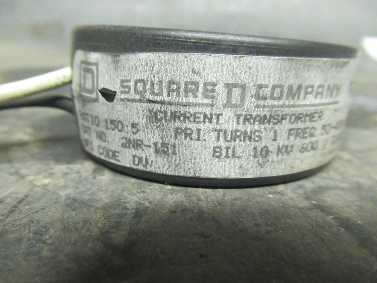 Used SQUARE D CT 2NR-151 150:5 50-400 HZ 10 KV **WARRANTY INCLUDED**