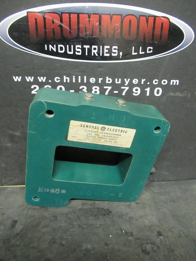 Used GENERAL ELECTRIC GE 343L693G11 CT CURRENT TRANSFORMER 2000:5 AMPS RATIO 600 VAC