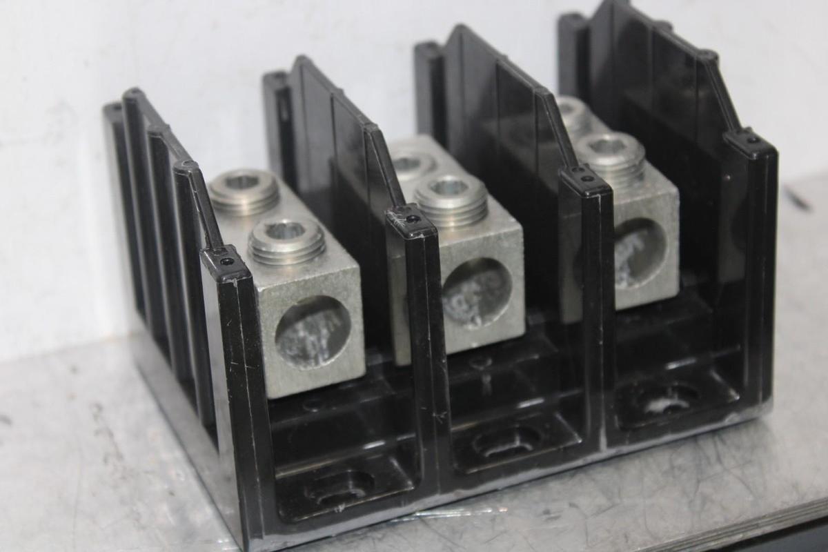 Used BUSS POWER DISTRIBUTION LUG 16303-3 3-POLE 310 AMP 600 VOLT CU/AL WIRE