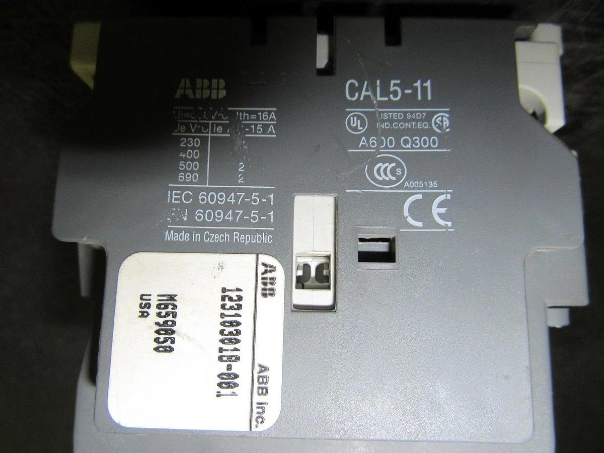 Used ABB CONTACTOR AE26-30 600V 40 AMP 25HP 3-PHASE COIL: 24 VDC *WARRANTY*