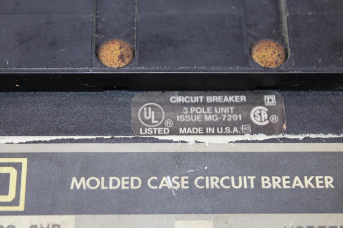Used SQUARE D I-LINE CIRCUIT BREAKER FH36060 60 AMP 600 VOLT 3-POLE