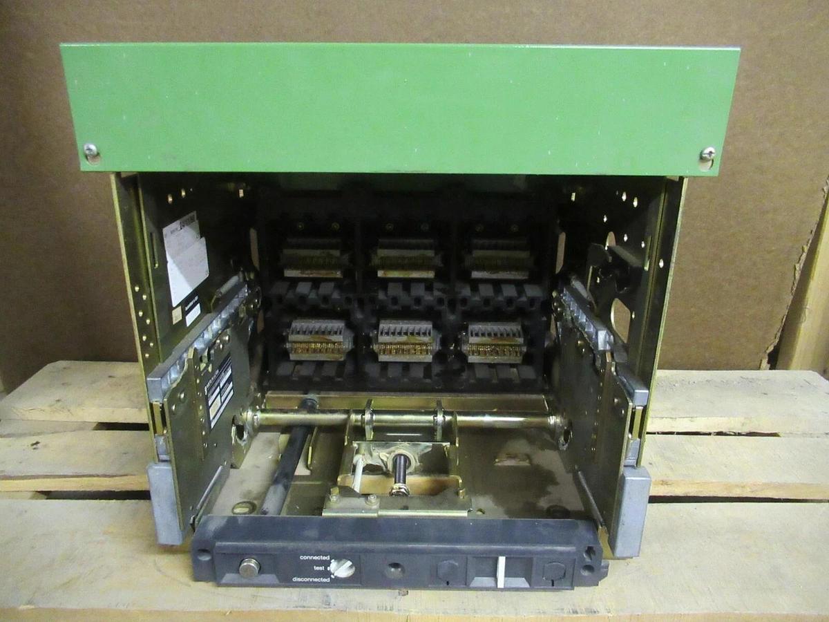 Used 1200 A SQUARE D MERLIN GERIN MASTERPACT BREAKER STATIONARY ASSEMBLY MP12 CRADLE