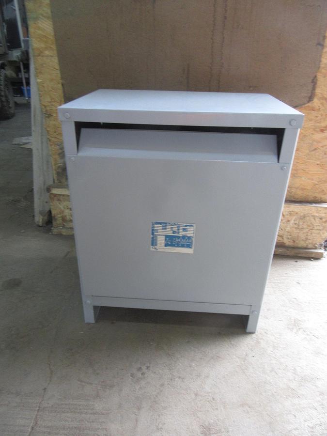 Used SQUARE D TRANSFORMER 75T3H 75 KVA 480V HIGH @ 90A 208Y/120V LOW @ 208A