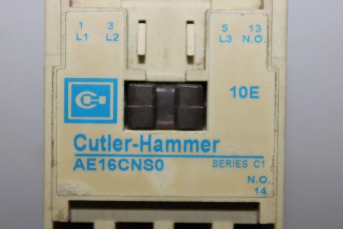 Used CUTLER HAMMER STARTER AE16CNS0 600 VAC 12 AMP 10 HP 3-POLE W/ C306DN3 OVERLOAD