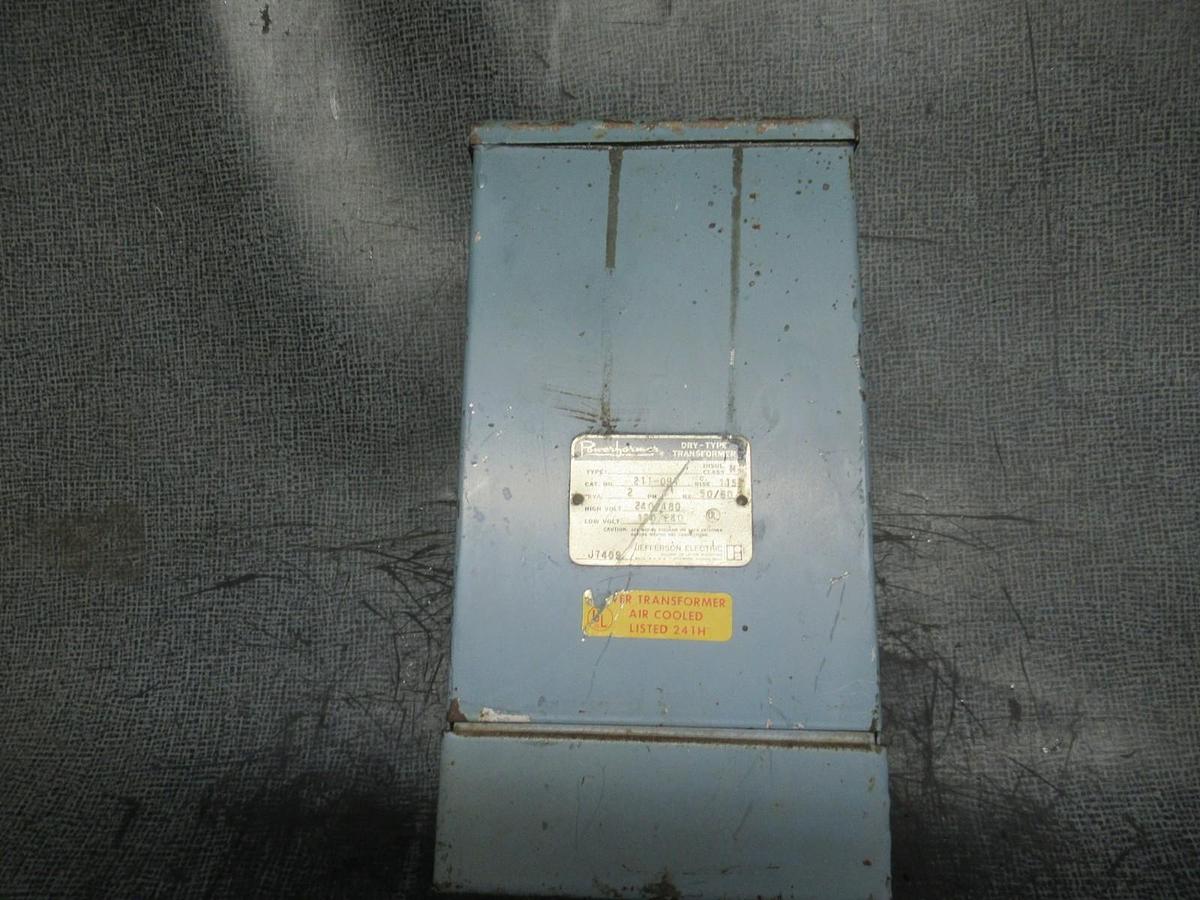 Used POWERFORMER TRANSFORMER 211-091 2KVA 50/60HZ 480V 1-PHASE **WARRANTY INCLUDED**