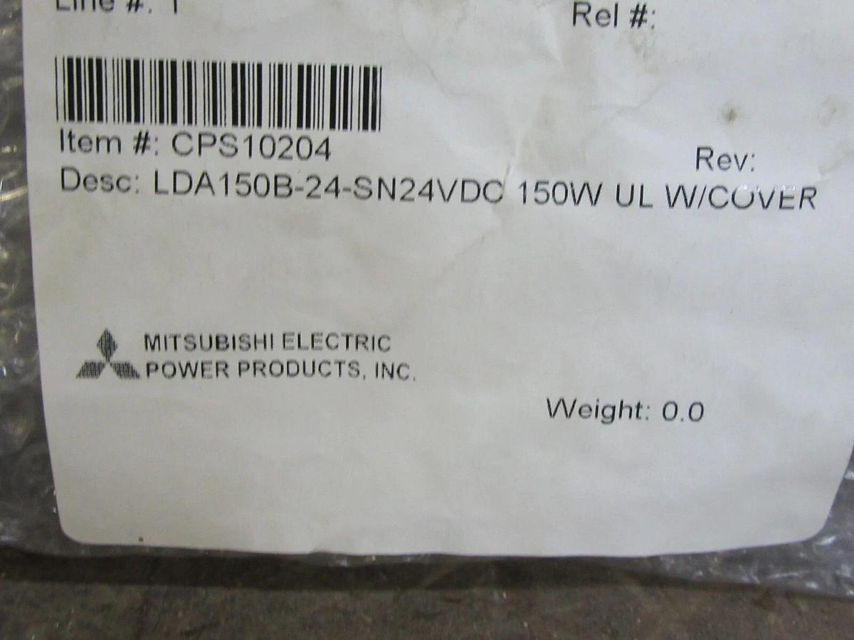 MITSUBISHI LDA150B-24-SN24VDC POWER SUPPLY 150 WATT W/ COVER *NEW SURPLUS*
