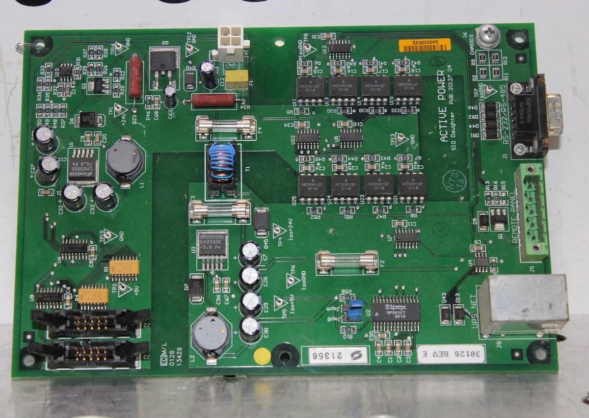 Used ACTIVE POWER SIO DAUGHTER CIRCUIT BOARD 30127-04 30126 REV. E *WARRANTY*