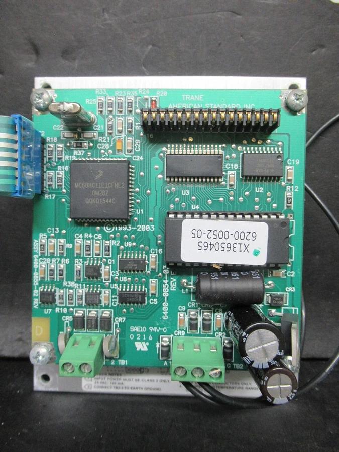 Used TRANE CHILLER INTERFACE 6400-0855-02 REV. D 6200-0052-05 6400-0854-03 REV. E