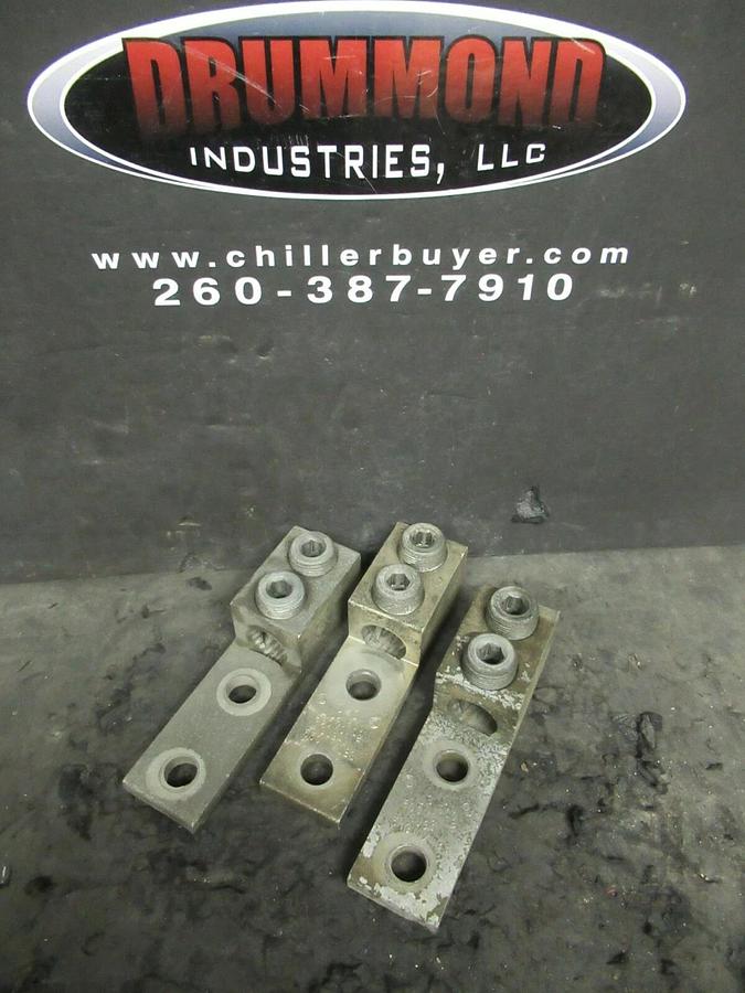 Used (3 QTY) CMC LID2-600 2 DOUBLE BARREL MECHANICAL CONNECTOR LUG TAP #2 - 600MCM