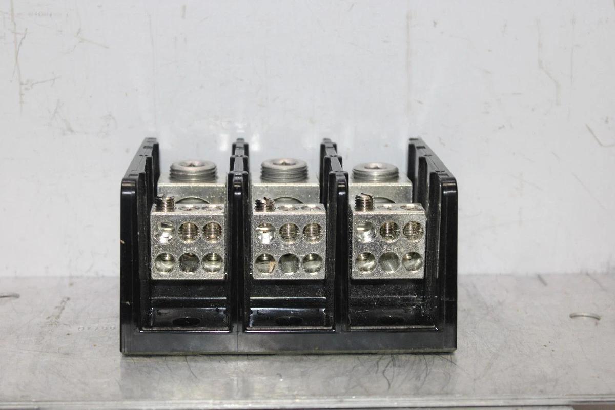 Used SQUARE D WIRE TERMINAL BLOCK 9080-LBC363106 300 AMP 600 VOLT 3-POLE **WARRANTY**