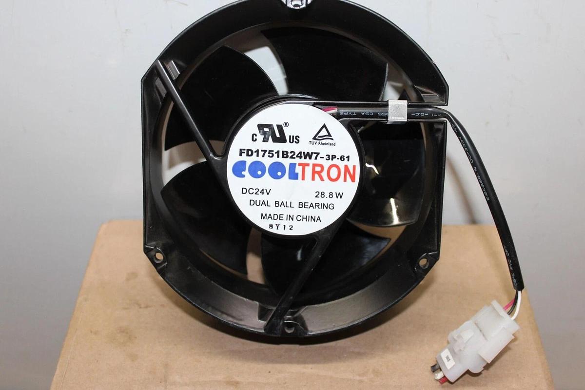Used COOLTRON DUAL BALL BEARING FAN FD1751B24W7-3P-61 24 VDC 28.8 WATT **WARRANTY**