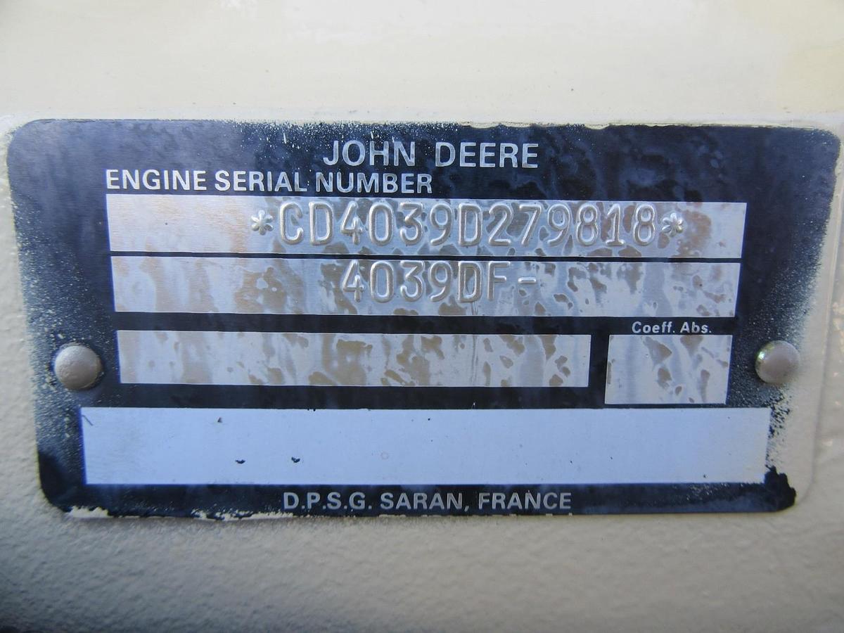 Used 30KW DIESEL GENERATOR KOHLER 120/240 V JOHN DEERE 12-LEAD RECONNECTABLE 33 KW