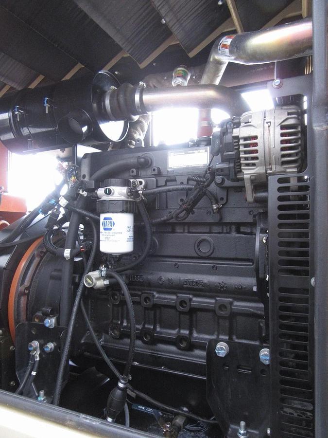 Used 60 KW DIESEL GENERATOR GENERAC 120/240 VOLT ONLY 500 HRS SOUND ENCLOSED VIDEO