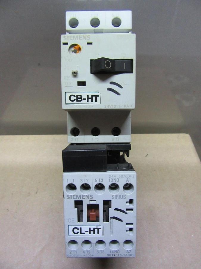 Used SIEMENS STARTER 3RT1016-1AB01 W/ 3RV1011-1KA10 600 VOLT 5 HP 20 AMP **WARRANTY**