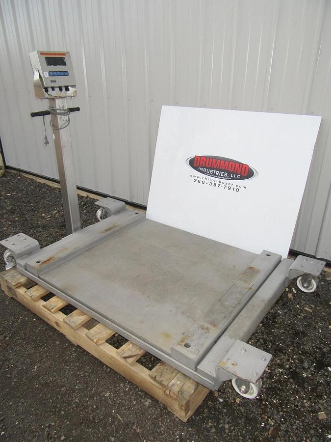 Used 3' X 3' SPX / GSE PROVEX PORTABLE FOOD GRADE STAINLESS FLOOR SCALE FAIRBANKS