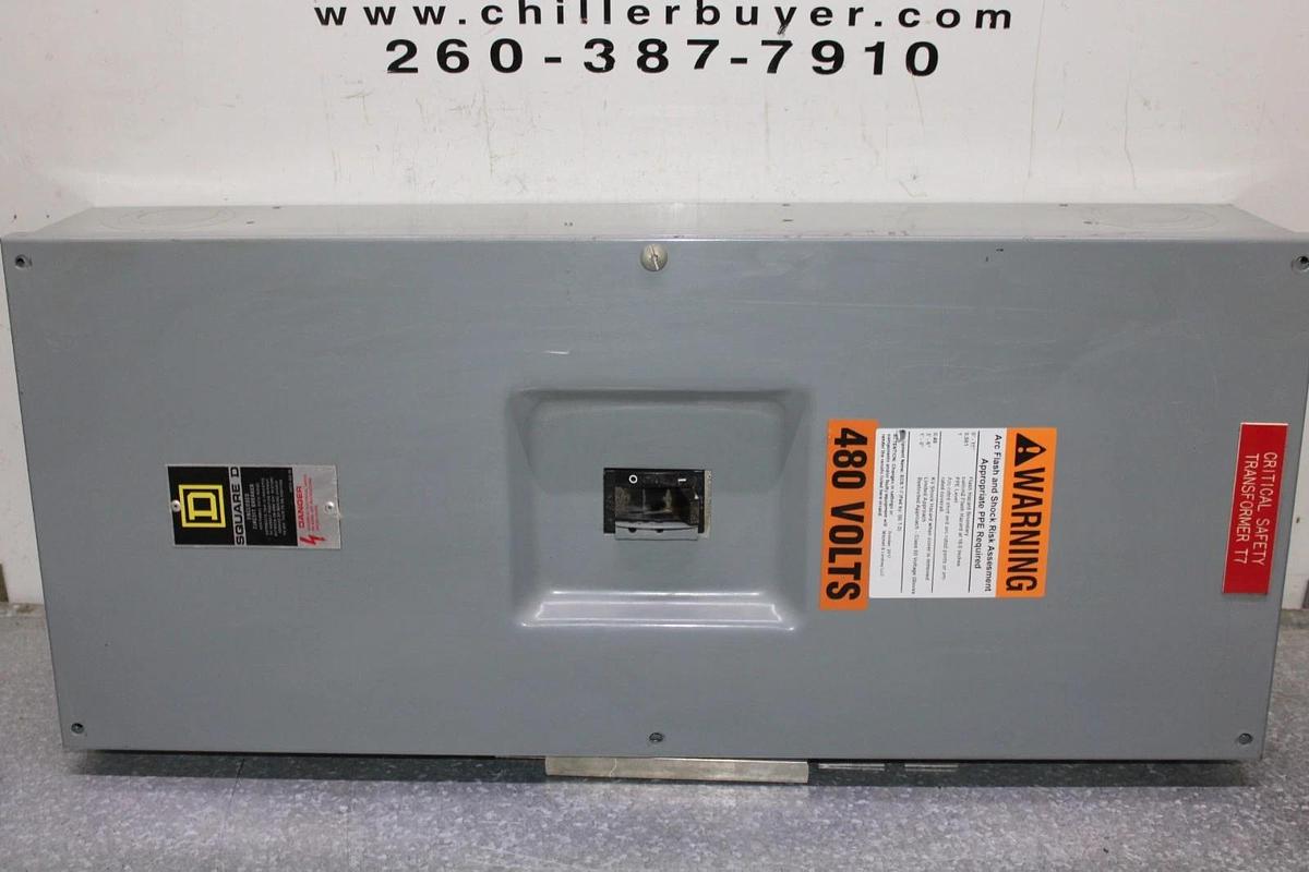 Used SQUARE D CIRCUIT BREAKER ENCLOSURE KA225F 225 AMP MAX 600 VAC W/ KAL36125