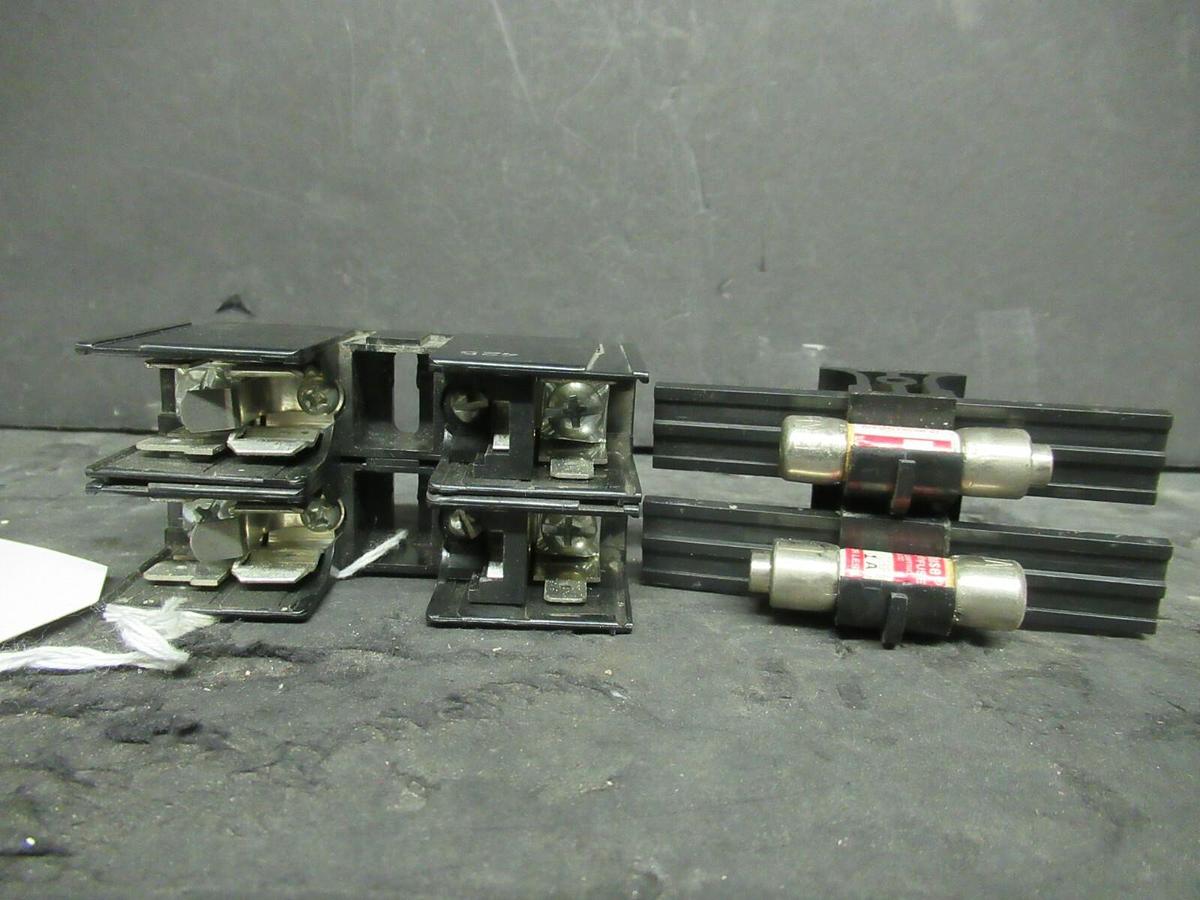 Used LITTELFUSE FUSE HOLDER L60030C-2PQ 600 VOLT 30 AMP CLASS CC FUSES W/ FUSES