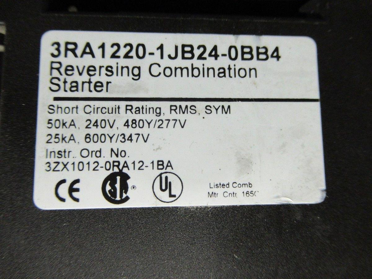 Used SIEMENS CONTACTOR 3RT1024-1B 600V 35A 10HP **WARRANTY INCLUDED**