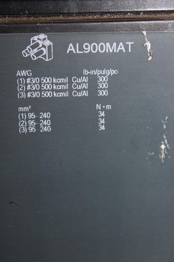 Used SQUARE D CIRCUIT BREAKER MHL366006139 3-POLE 600 VAC 600 AMP *WARRANTY*