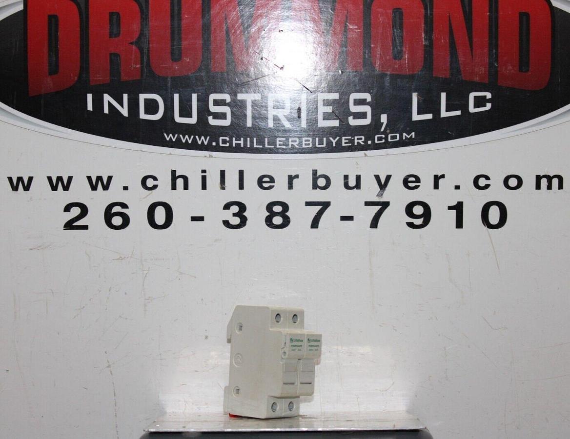 Used LITTELFUSE POWER-SAFE FUSE HOLDER LPSC-CH 2-POLE 600 VOLT 30 AMP CLASS CC