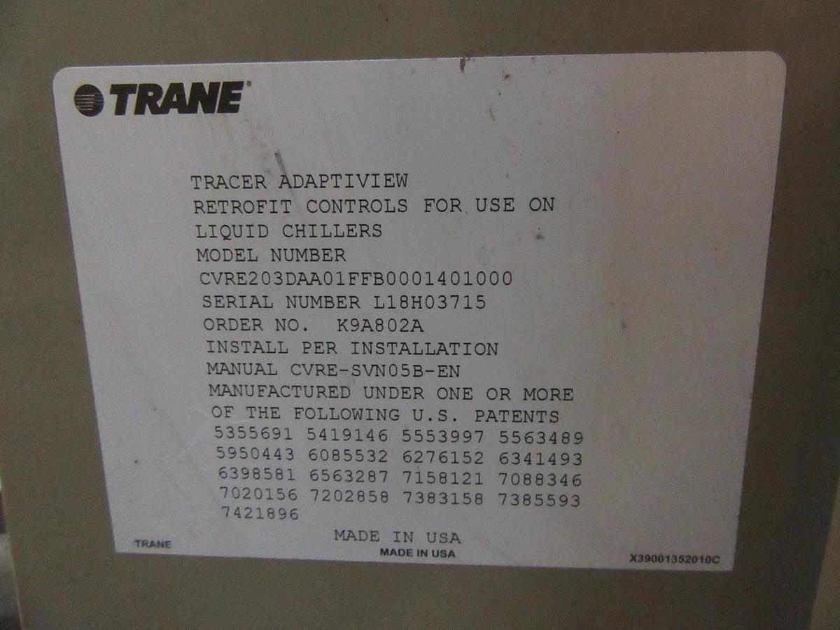 Used TRANE TRACER ADAPTIVIEW RETROFIT LIQUID CHILLER CONTROLLER CRVE203 480 V 250 HP