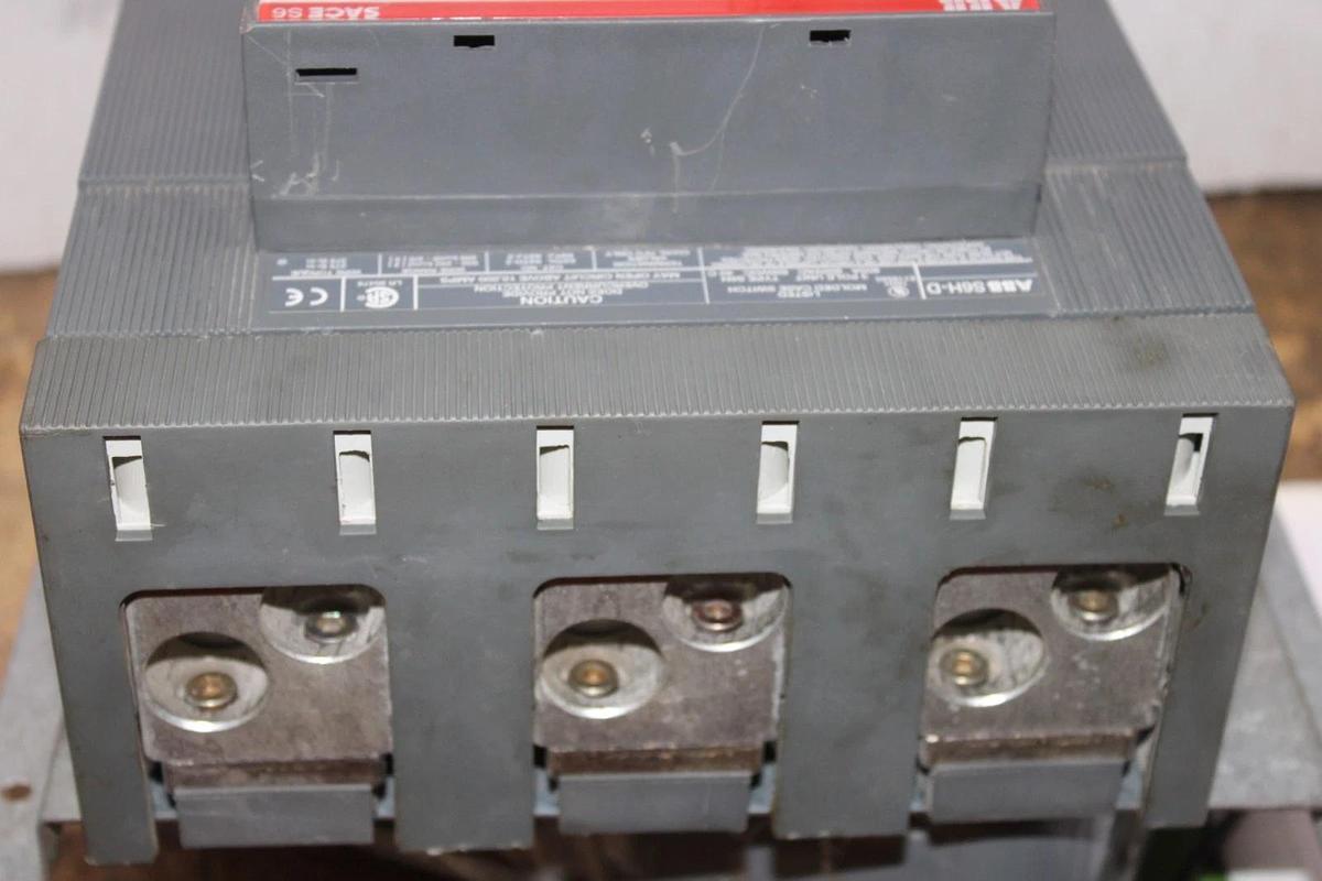 Used ABB MOLDED CASE SWITCH SACE S6 S6H-D 800 AMP 600 VAC 600 VDC 3-POLE S6H