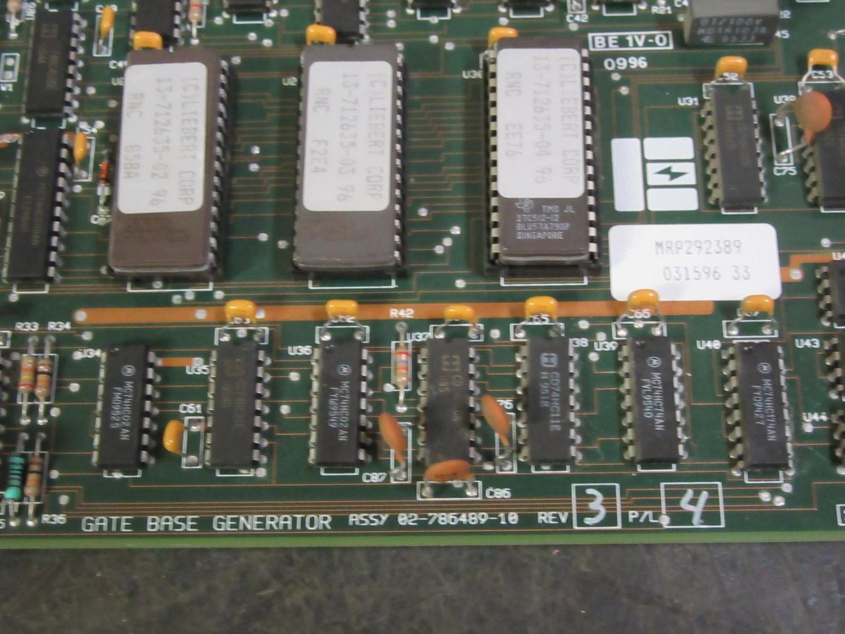 Used LIEBERT GATE BASE GENERATOR CARD 02-786489-10 REV 3 P/L 4 *WARRANTY INCLUDED*