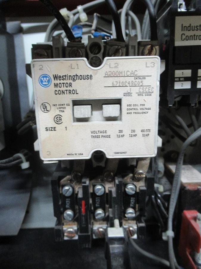 Used CUTLER HAMMER MOTOR STARTER CONTROL BUCKET MODEL: 2100 12" NEMA SIZE 1 7 AMP