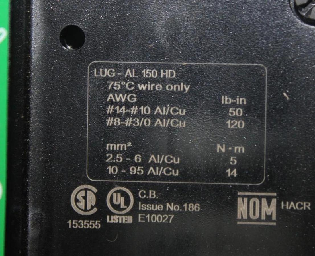 Used SQUARE D POWERPACT CIRCUIT BREAKER HDL36100 3-POLE 100 AMP 600 VAC *WARRANTY*