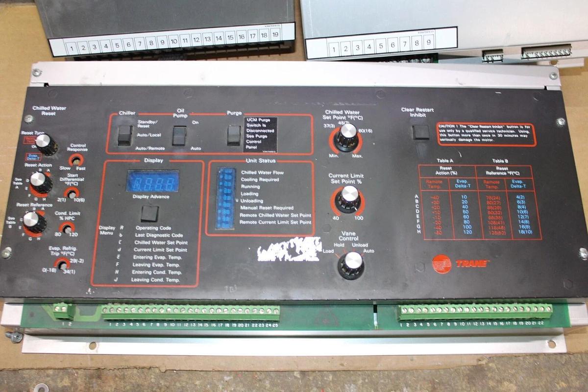Used TRANE CHILLER CONTROL MODULE X13650345-05 W/ X13650307-01 & X13650344-01