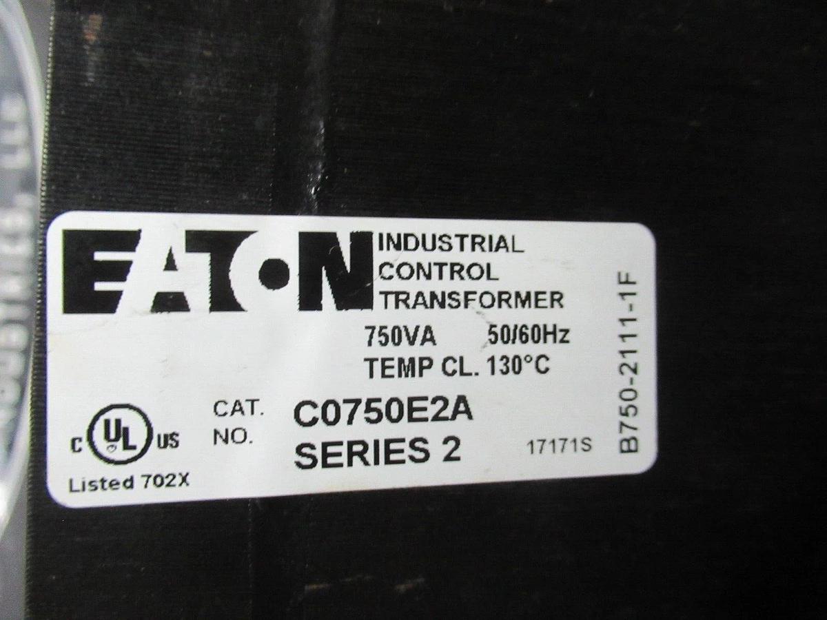 Used EATON CONTROL TRANSFORMER C0750E2A SER. 2 750 VA **WARRANTY INCLUDED**