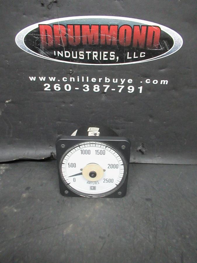 Used TYCO CROMPTOM AC AMPERAGE METER 077-05FA-LSTU-C7-SM 0-2500 AMP **WARRANTY**
