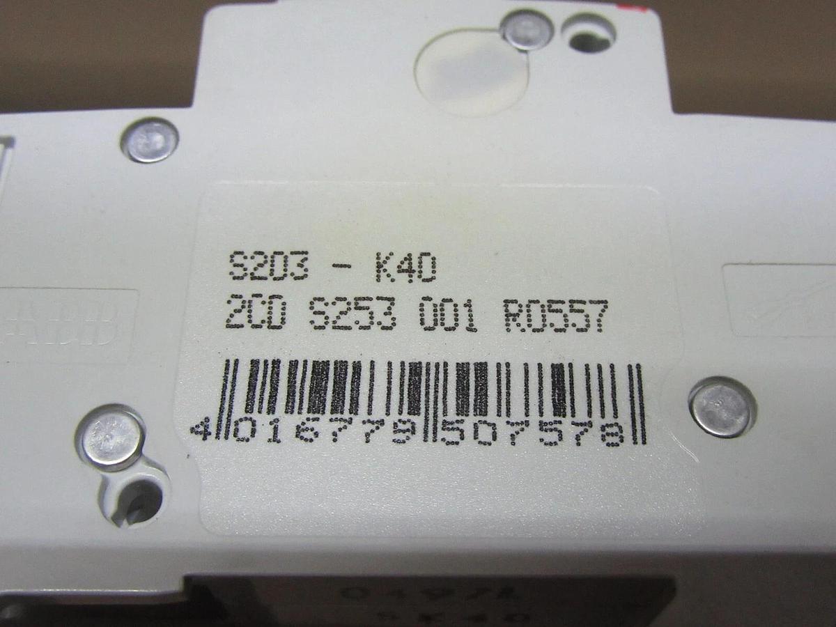 Used LOT OF 3 ABB S203-K40A 400 VOLT 40 AMP 3-POLE **WARRANTY INCLUDED**