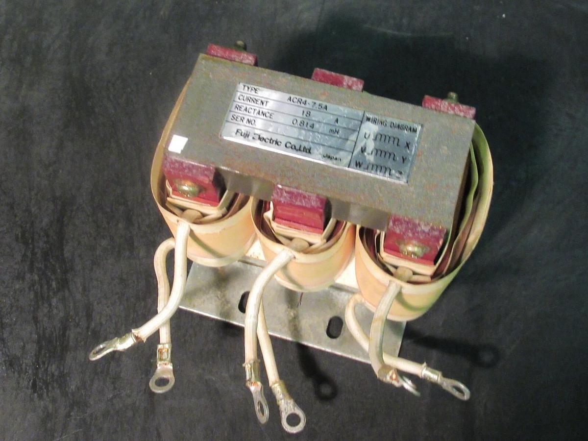 Used FUJI ELECTRIC ACR4-7.5A REACTOR / CHOKE 18 AMPS 0.814 mH REACTANCE