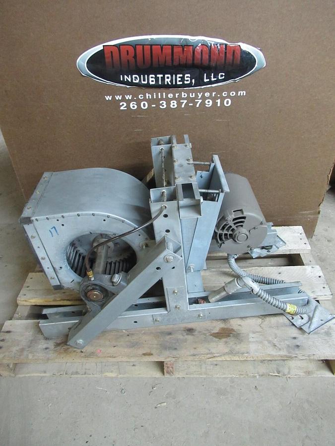 Used BROWNING FAN V-BELT DRIVE MODULE 0400 1660 RPM 1 HP H3J165B SQUIRREL CAGE