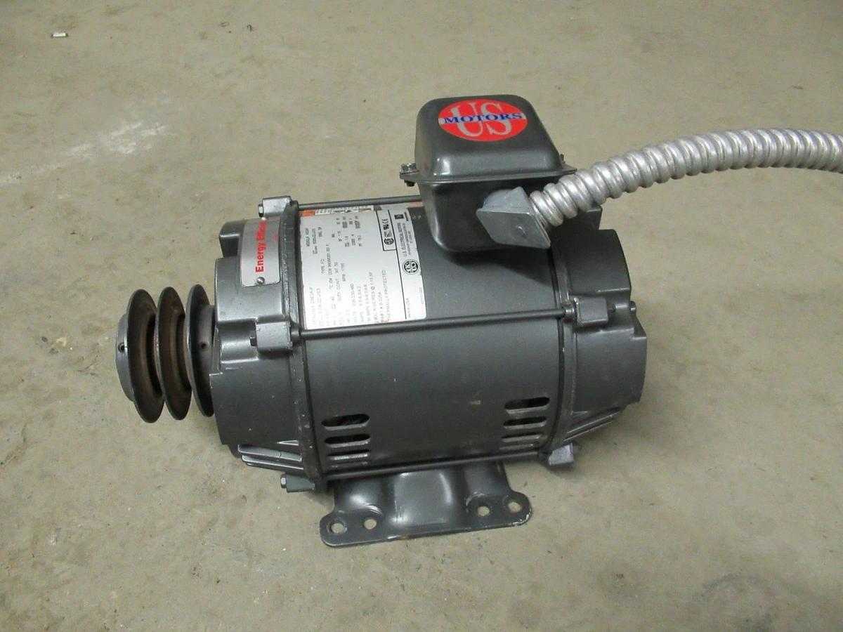 Used US MOTORS AC MOTOR D3E2A-P AE24Y 208 230 460V 60HZ 3HP 3PHASE 1765RPM ENCL. DP