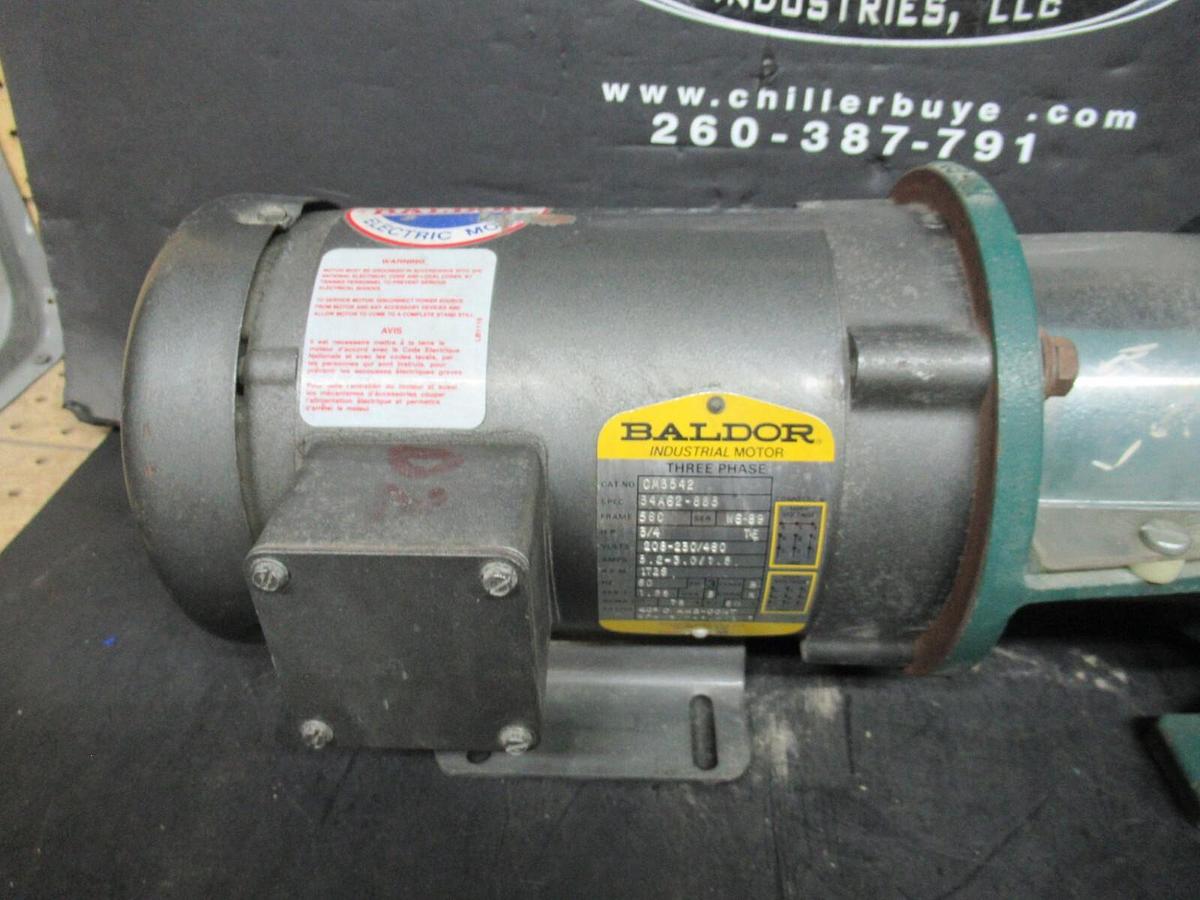 Used BALDOR 3-PHASE 56C MOTOR AND GEARBOX CM3542 W/ SUMITOMO HC-3097 3/4 HP 460 VOLT