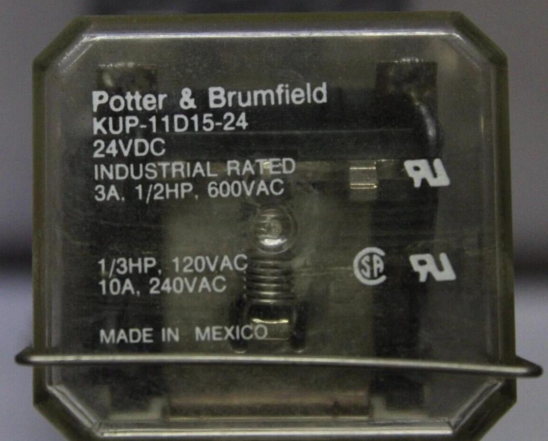 Used POTTER & BRUMFIELD RELAY KUP-11D15-24 24 VDC 600 VAC 10 AMP