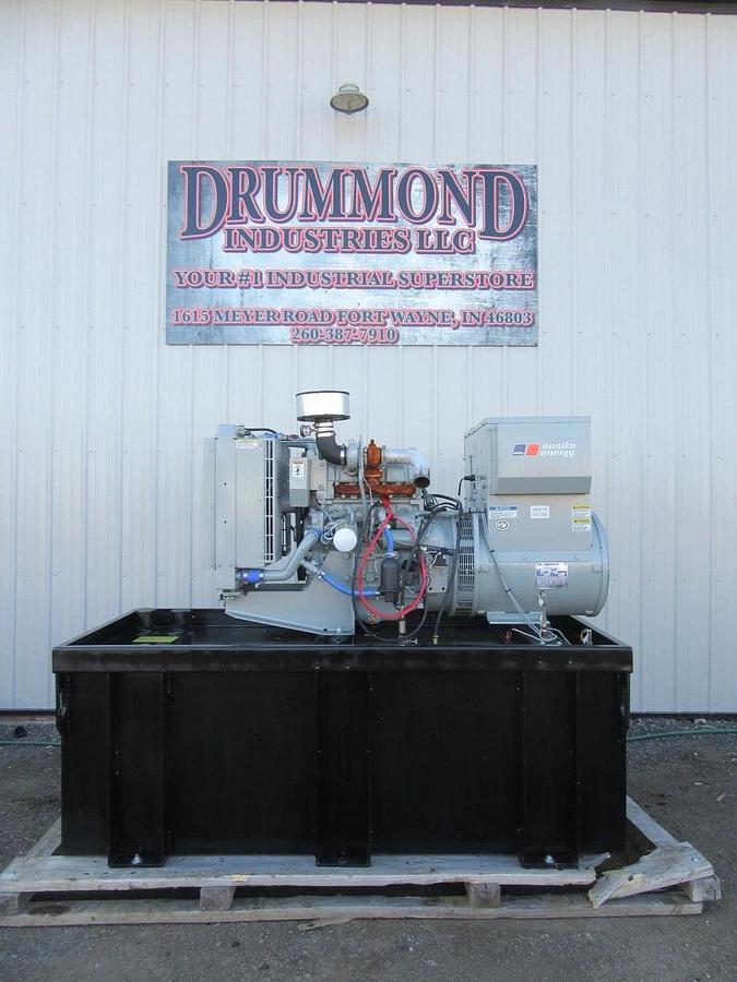 Used 30KW DIESEL GENERATOR MTU 120/240 VOLT 4024 JOHN DEERE 391 HRS SINGLE PH VIDEO