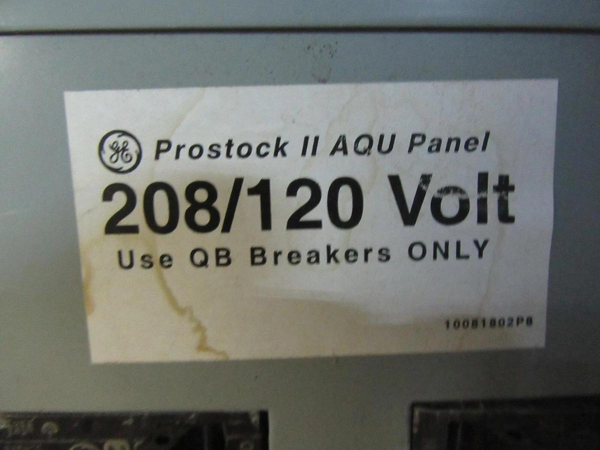 Used GE SERVICE PANEL AQU3422RCX 225 AMP 208/120 VOLT 3-PHASE 4-WIRE