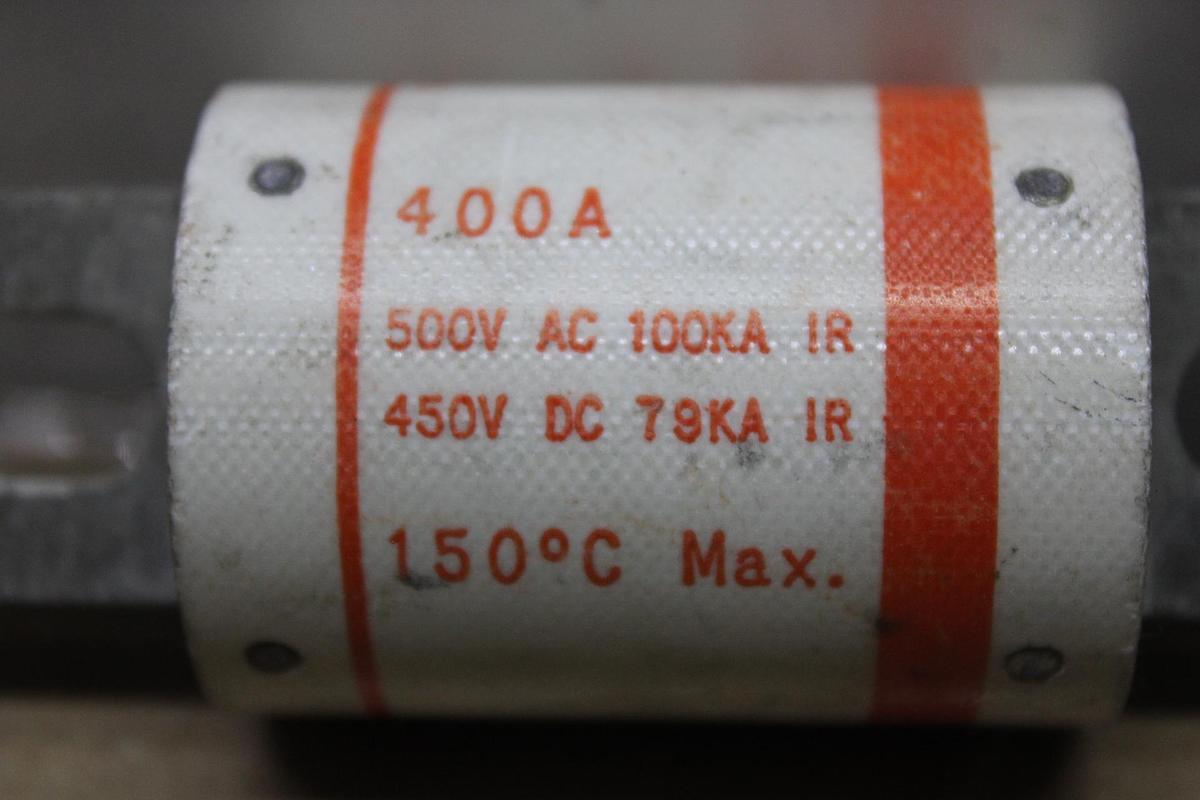 Used LOT OF 3 GOULD SHAWMUT AMPTRAP FUSES A50P400 400 AMP 500 VAC