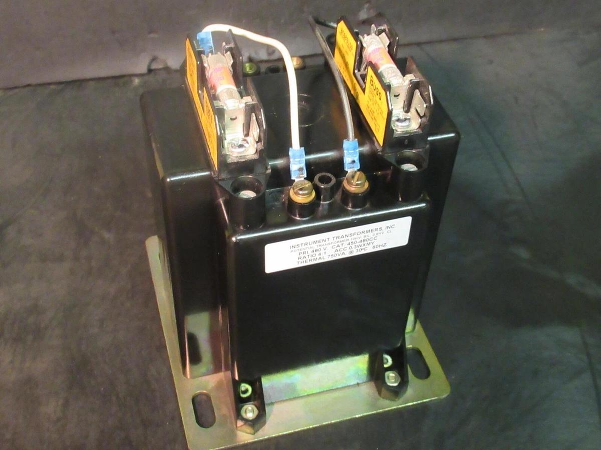 Used INSTRUMENT POTENTIAL TRANSFORMER 450-480CC RATIO 4:1 480 VAC 50/60 HZ 750 VA