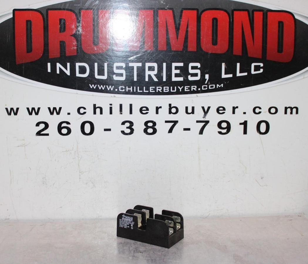 Used GOULD SHAWMUT FUSE LUG 30322R 600 VAC 30 AMP 2-POLE CLASS CC FUSE COPPER ONLY