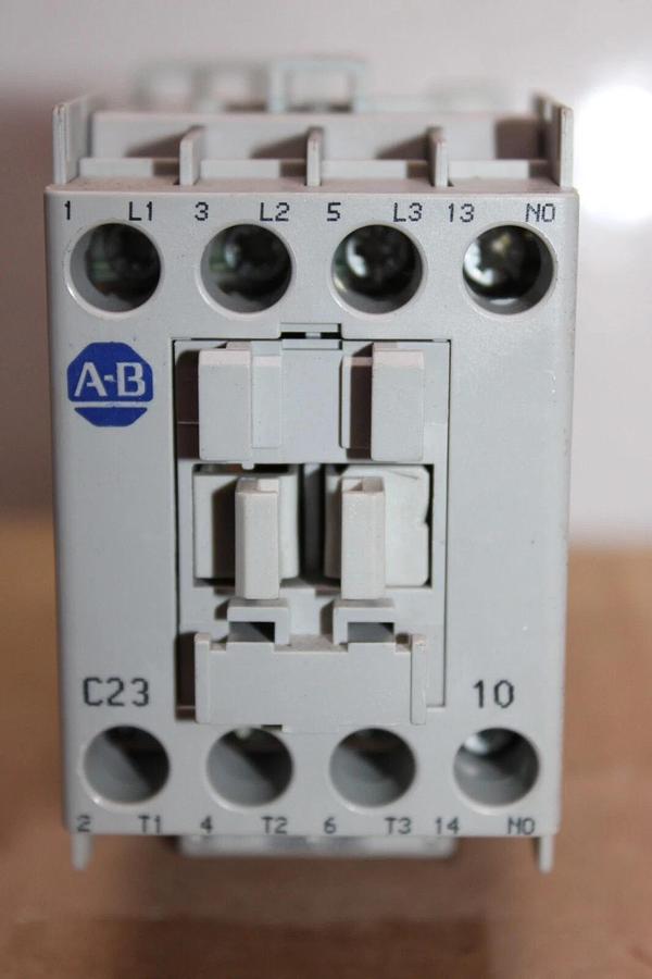Used ALLEN BRADLEY CONTACTOR 100-C23*10 600 VAC 30 AMP 15 HP COIL: 120 VAC