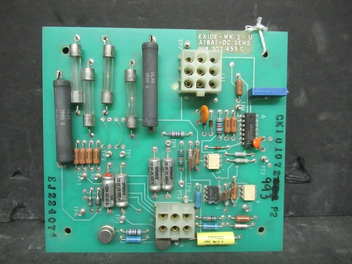 Used EXIDE DC SENS BOARD 118-302-455-C / 101072993-P2