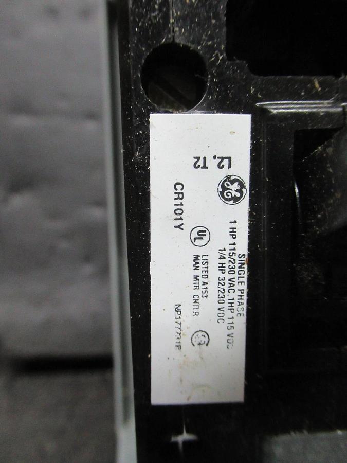 NEW SURPLUS GE MANUAL MOTOR STARTER CR101Y11 1 HP 115/230 VOLT 50/60 HZ
