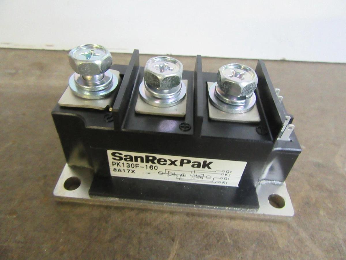 Used SANREXPAK POWER THYRISTOR DIODE MODULE PK130F-160 1600 VOLT 130 AMP *NEW*